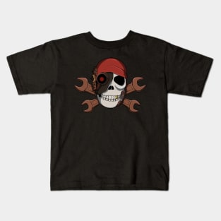 Steampunk Pirate Skull Kids T-Shirt